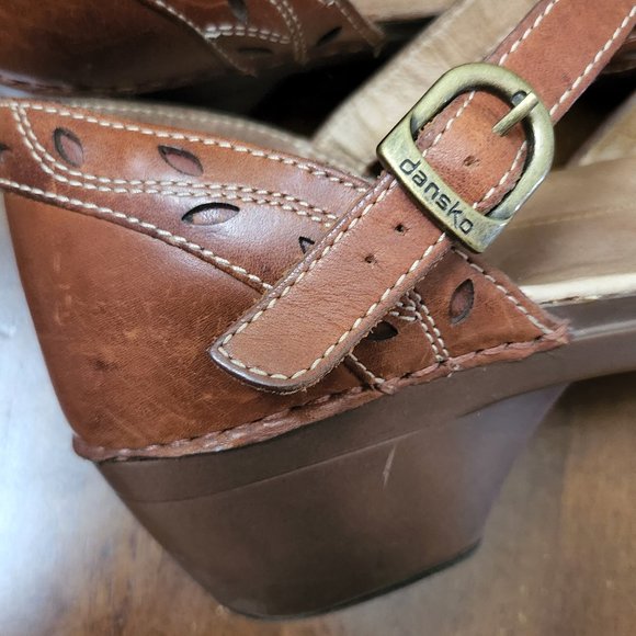 Dansko Leather Mary Jane Clogs Women Size 10.5 - Picture 2 of 12